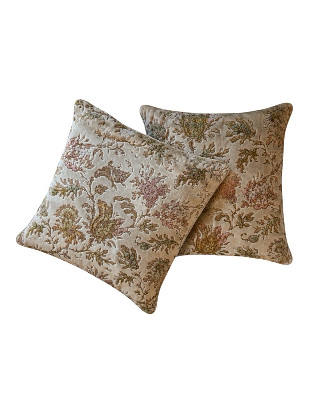 Vintage Velvet Floral Pillow Covers Set of 2 Cottagecore Tapestry Luxe Decor